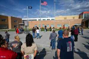 Students Gather with First Responders for a Sunrise Salute to Patriot’s Day
