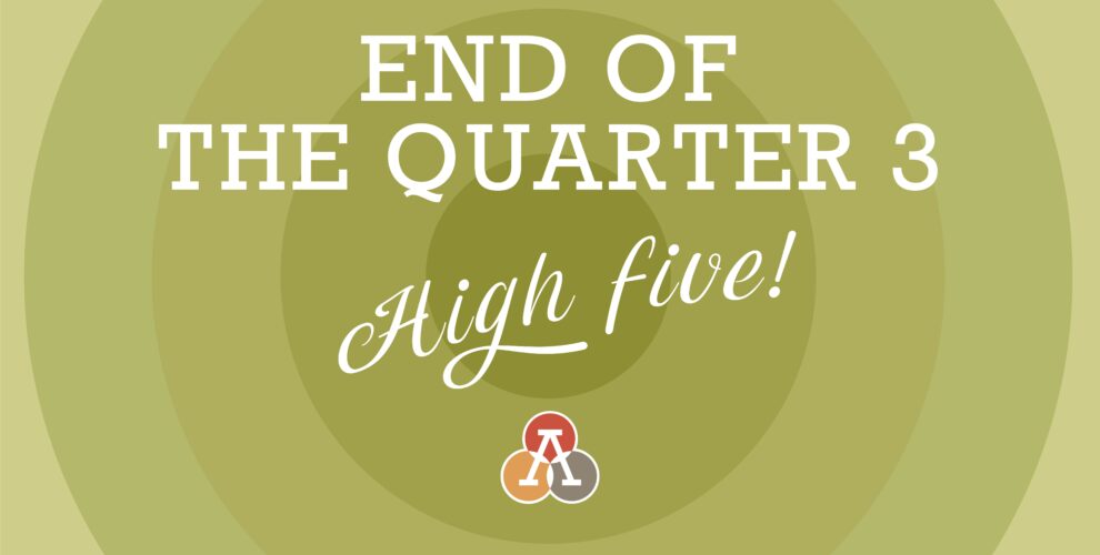 Tomorrow Marks the End of Quarter 3 – Athlos Academy of Utah